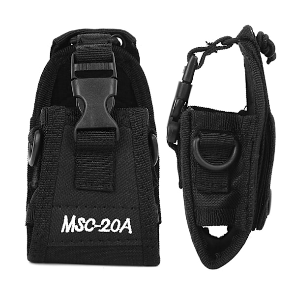 MSC-20A Universal Nylon Justerbar To-vejs Radio Walkie Talkie Midjeväske Beskyttelsesetui med Rem