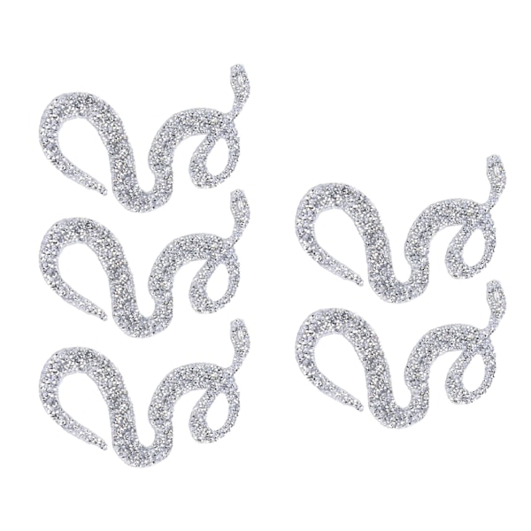 Slangeformet Strass Trim Bånd Mesh Wrap Rulle DIY Tøjtilbehør Applikation (sølv)