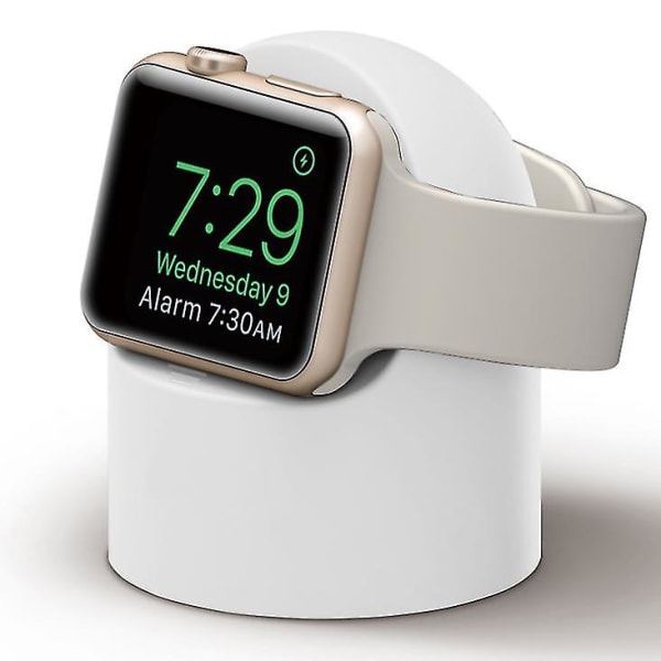 Station för Apple Watch Laddare Tillbehör Laddningsställ White