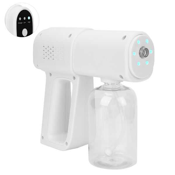 Håndholdt Nanometer Rengøringssprøjte USB Opladbar Trådløs Multifunktionel Fin Mist Sprayer 380ml Hvid