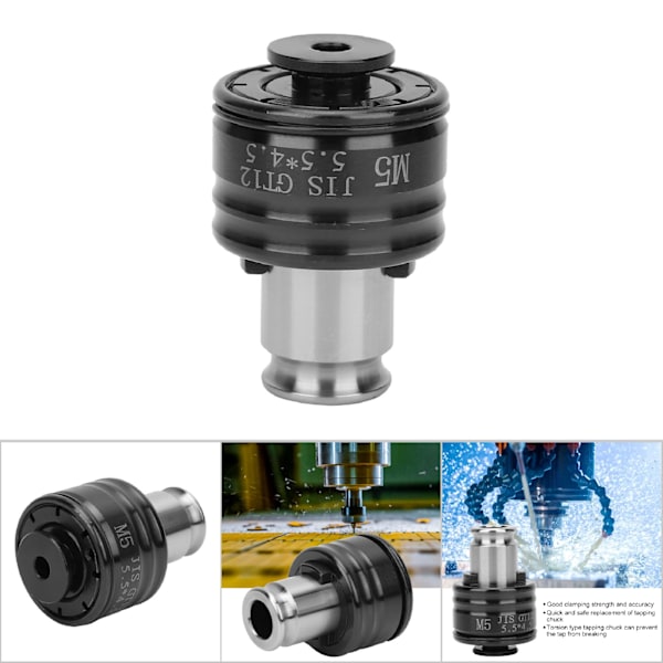 JIS GT12 Tappchuck Tapphylsa CNC-työkalu kierteitys- ja jyrsinkoneille (M5)