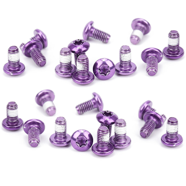 ZTTO 24ST Legeret stål Cykelbremserotorbolte Mountainbike M5x10mm Skive T25 Skrue Lilla