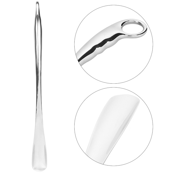 Kenkälusikka Alumiiniseos Pitkä Kestävä Aaltomainen Kahva Kengät Mukava Kantaa 52cm Hopea