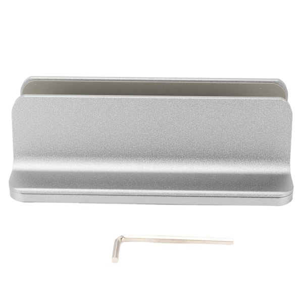 Vertikalt Laptopställ Grått Justerbar Bas 3D Böjd Design Silikonbotten Laptop Datorhållare för Kontor