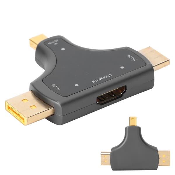Adapter 3-i-1 Multifunktionell 4K HD Bärbar Notebook Drivrutinsfri DP-gränssnitt D62A