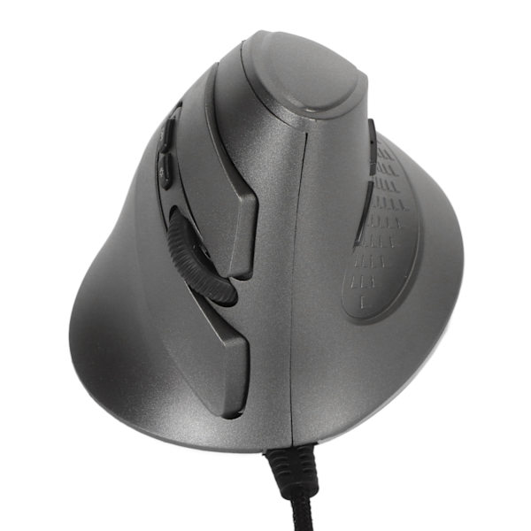 Vertikal mus 7 programmerbare knapper RGB 11 Lystilstande Justerbar DPI Trådført Ergonomisk vertikal mus til Game Player Grå