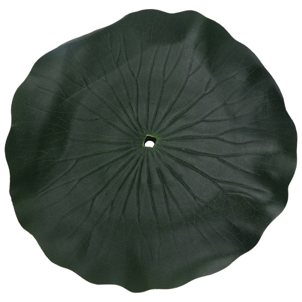 Lotus-lehden muotoinen kelluva alusta kasteluun, aurinkopaneeleilla toimiva suihkulähdepumppu, puutarha-allas