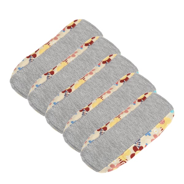 5 stk Vaskbare feminine puter Vanntett Absorberende Gjenbrukbar ren bomull Pustende menstruasjonsbind S MSH0024