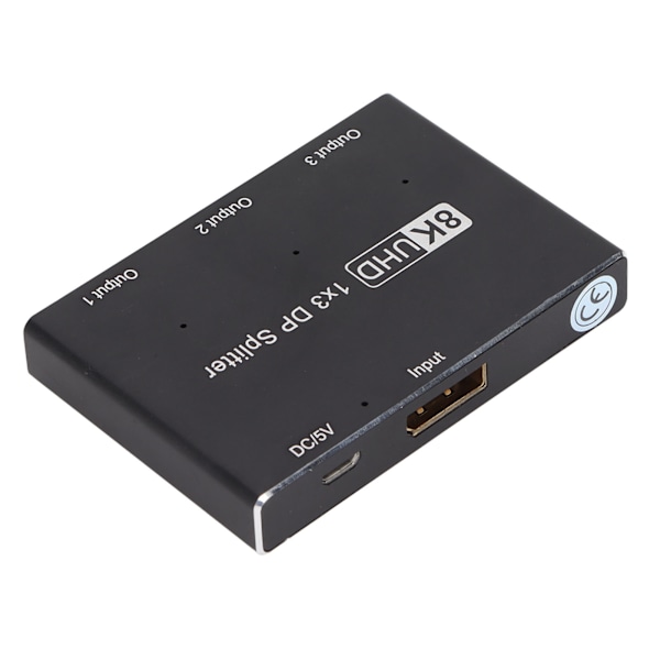 1x3 DisplayPort Splitter 8K 30Hz 4K 144Hz Triple MST SST Hub 1 in 3 Out DP Splitter för hemmabio skolhotell