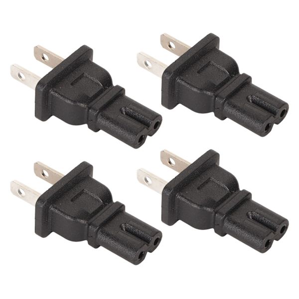 4 stk NEMA 1-15P til IEC320 C7 strømforsyning 1-15P til C7 strømadapter til bærbare højttalere Skærme Printere US-stik 125V