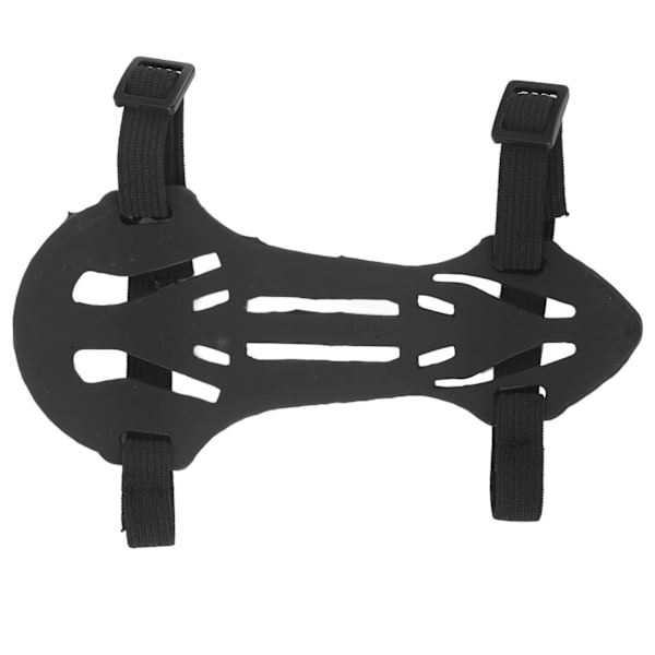 Gummi bågskytte armskydd Justerbar Säker Andas Elastisk Recurve bågarmsskydd för sommar Svart