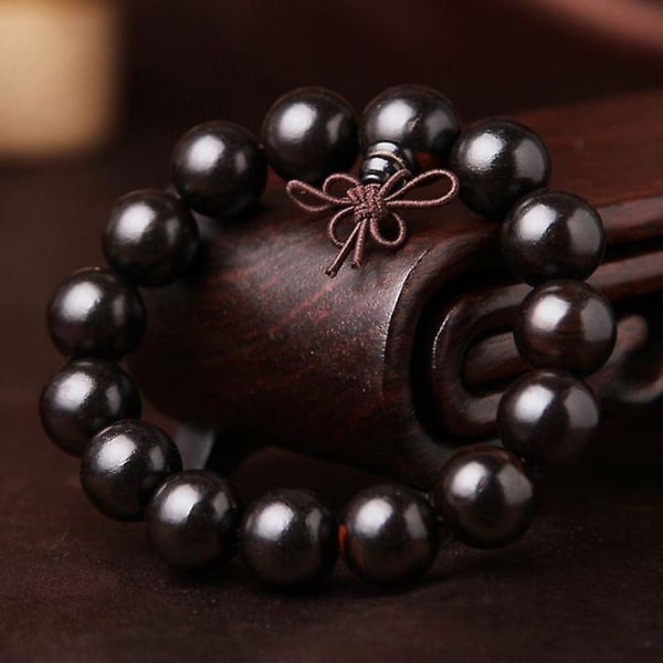 Indonesisk Ebony Beads Armbånd Håndpolert Ebony 2 Herr