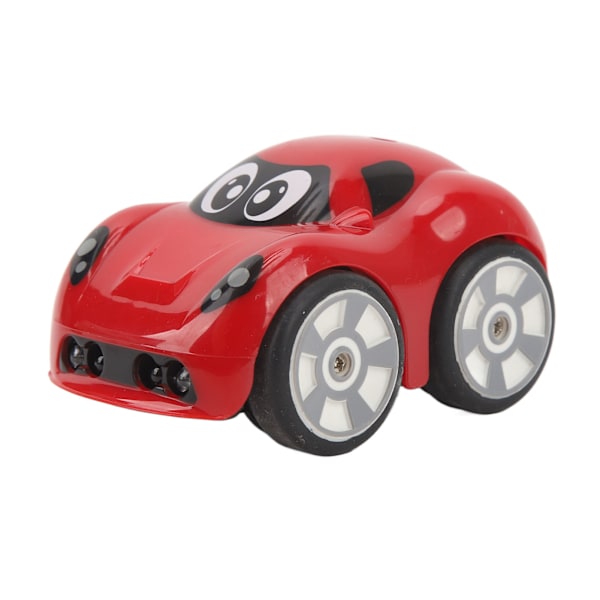 Mini Tegneserie RC-bil 2.4G Fjernbetjening Bil Følg Sporet Racing RC-bil til småbørn Drenge Piger Legetøjspresente Rød