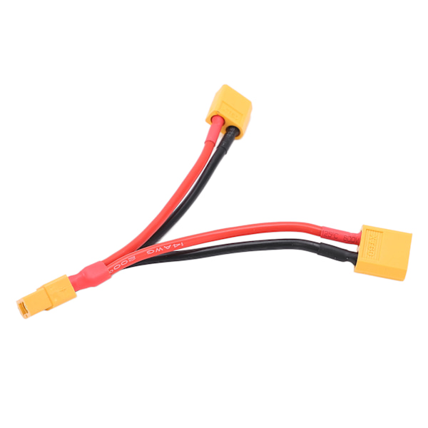 XT60 parallell batterikontaktkabel Dual Extension Y splitter 1 hona till 2 hane silikontråd för RC-batterier