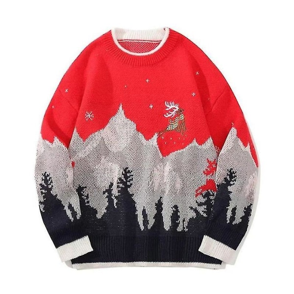 Jul langærmet sweater sweater top RED XL