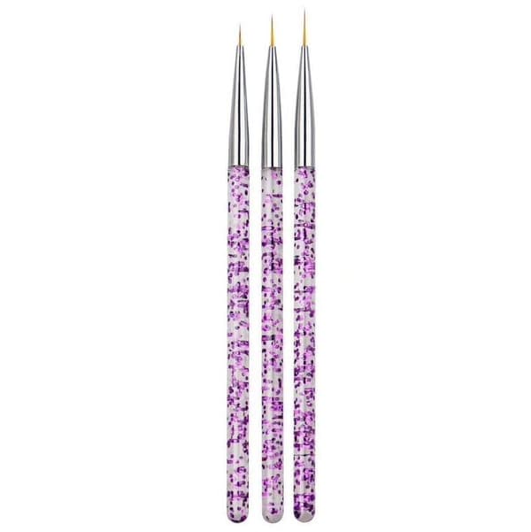 【NX】Neglebørster - 3 Nail Art Børster & 5 Dotting Tools