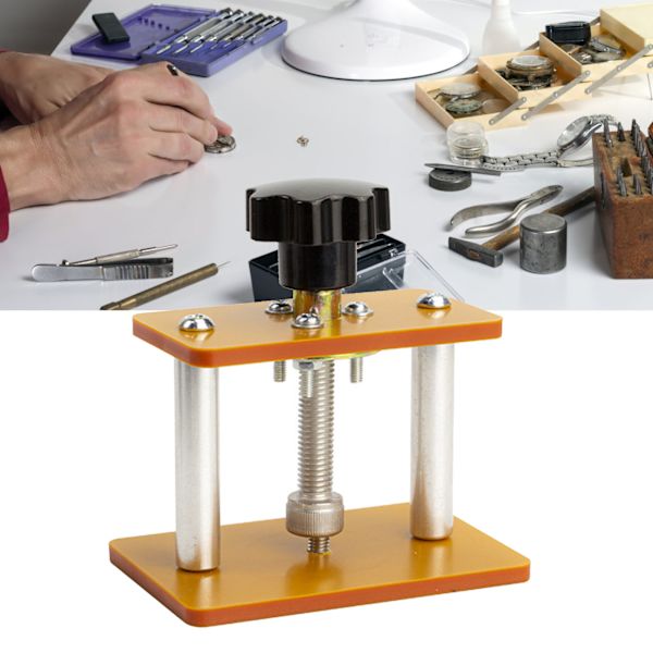 Klocka Press Ställ tillbaka Case Closer Replacement Repair Tool Kit Stämplingsmaskin med 12 stansar modell 1