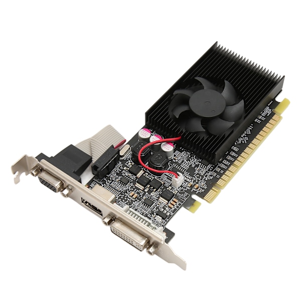 Diskret grafikkort 64bit 1GB PCI Express 2.0 X 16 DVI VGA HD Multimedia Interface Output Snabbkylning för stationär dator