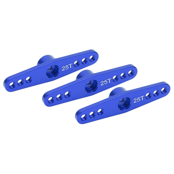 3st 25T aluminiumlegering RC servoarmshorn lång typ för 1/10 fjärrkontroll biluppgradering del blå