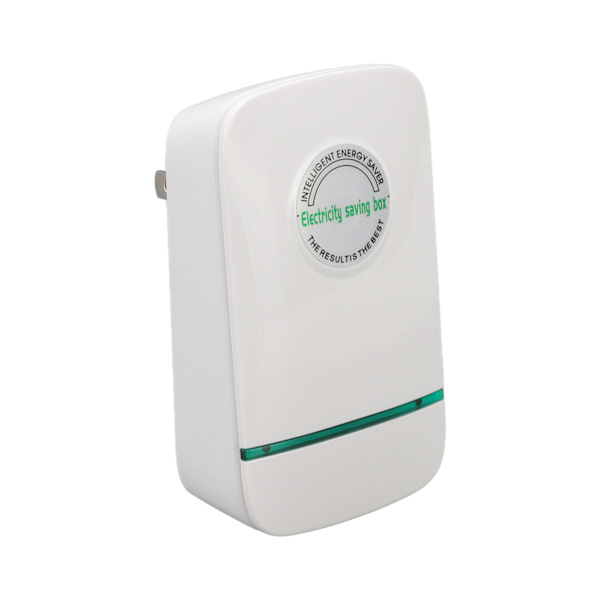 Strömsparare Vit Miljövänlig ABS Flamskyddsmedel 28000W Real Load Energisparbox för hemmakontor Inomhus UK Plugg 90 till 250V