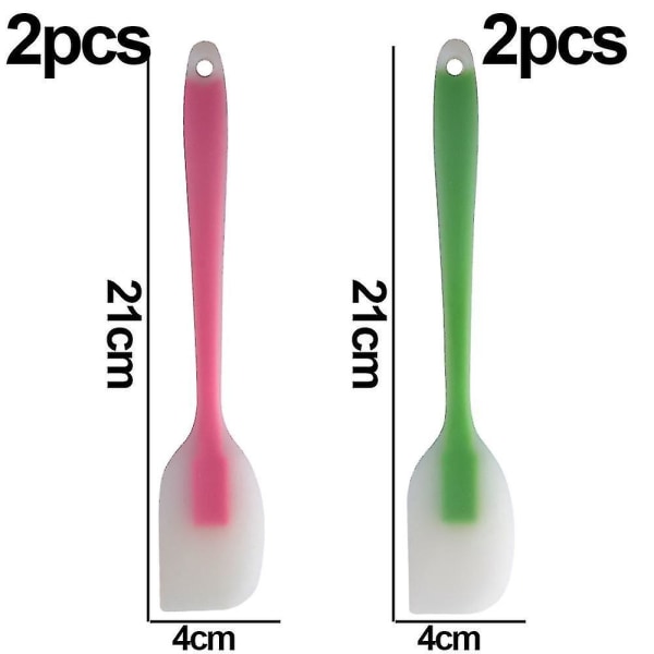 Silikonspatel, for baking av matlaging uten feste, 4 silikonskrapere
