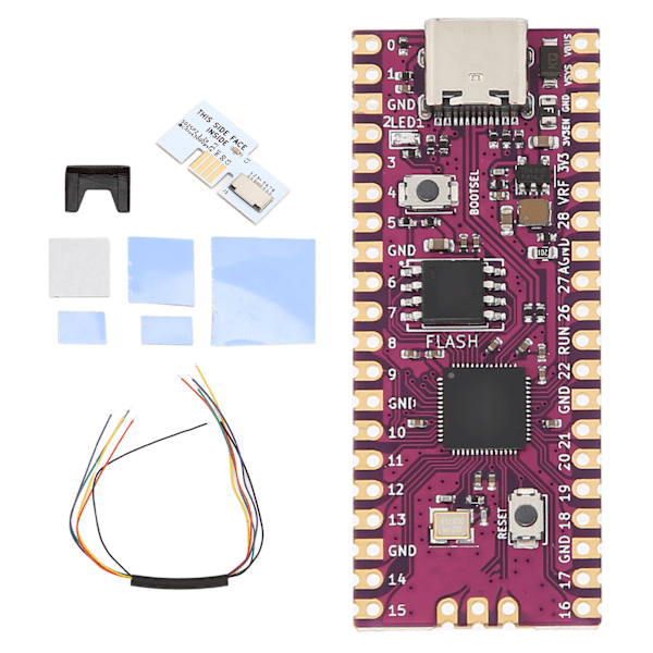 RasPi-levylle tarkoitettu kaksoisydin 264 kt ARM Cortex M0+ -suoritin Joustava mikrokontrollerikortti SD2SP2 SDLoad SDL-sovittimella Valkoinen
