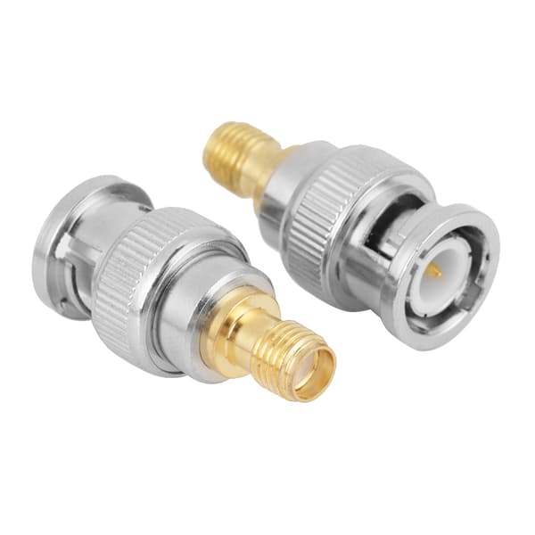 2 stk. BNC han til SMA hun type RF-stik koaksialadapter testkonverter