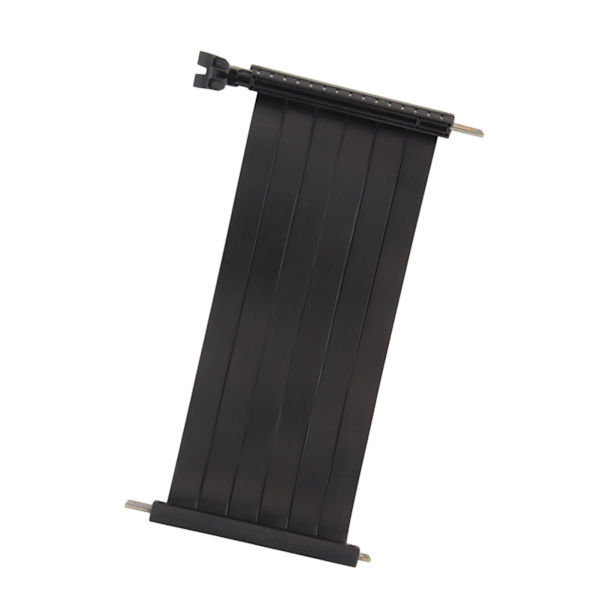 PCIE 3.0 X16 Riser-kaapeli 180 asteen korkea nopeus joustava kaksinkertainen käännetty liitin GPU-näytönohjaimen jatkokaapeli musta 30 cm / 11,8 tuumaa