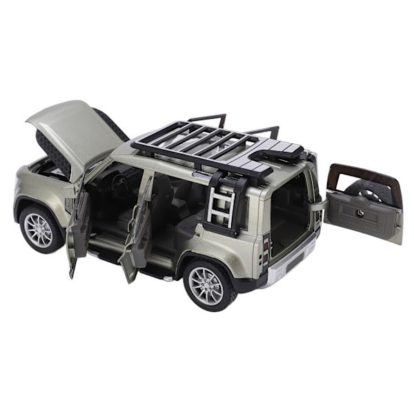 1:24 Maastoauto Alloy -malli Metalli Vetoauto Leikkiauto Äänellä ja Valolla Lapsille Poikien Lahjaksi Vihreä