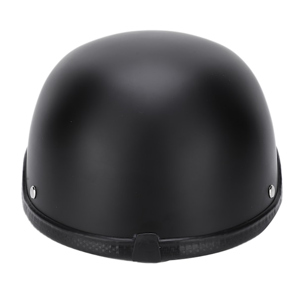 Motorcykel Lav Profil Halvmaske Hjelm Skull Cap Mat Sort (XL)