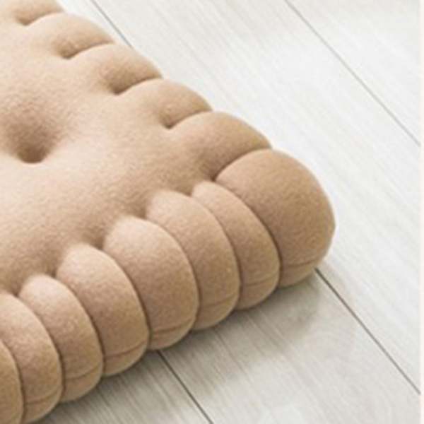 Stolpude Dyna Tyk Blød Elastisk Komfortabel Kageform Plys Stolsæder til Kontor Spisestue Sofa Beige 40x45cm