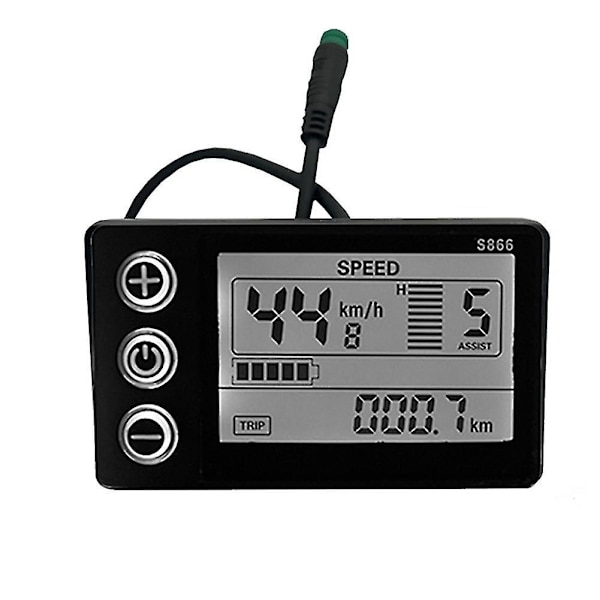 Vedenkestävä LCD-näyttöpaneeli sähköpyörälle S866-ohjaimella - 24v/36v/48v