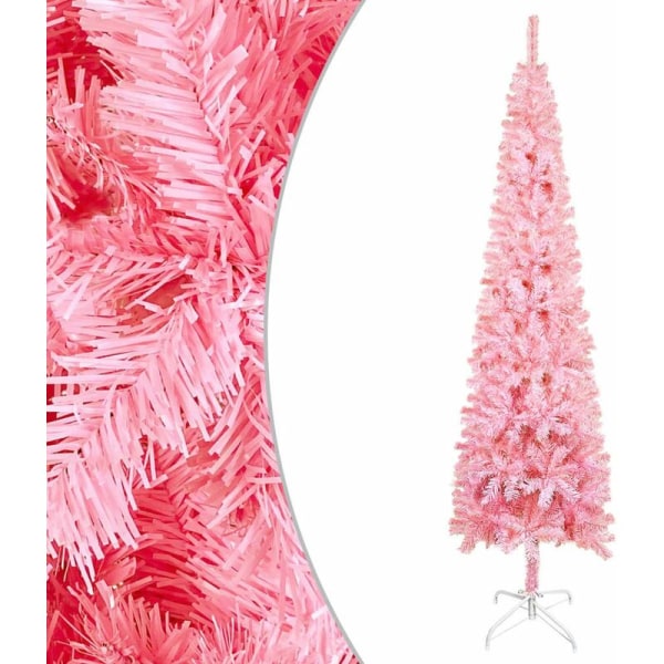 Smalt juletræ Pink 150 cm