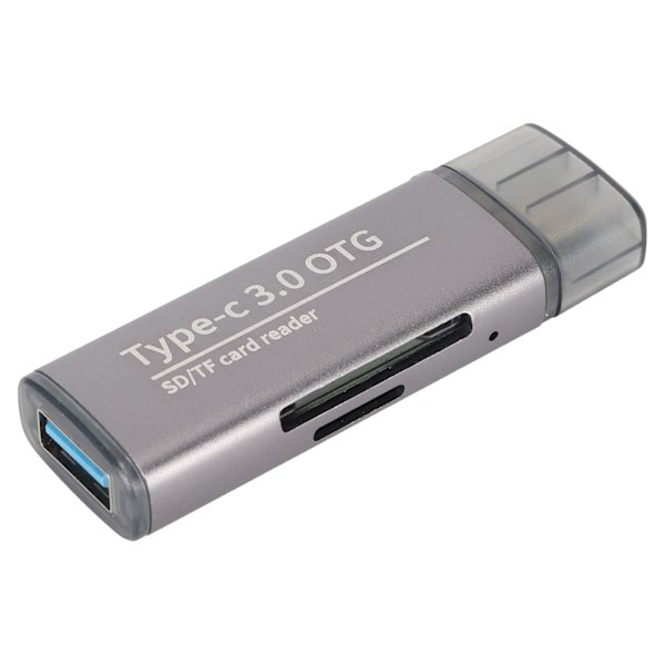 3-i-1 USB-minneskortläsare 5 Gbps Plug and Play Bärbar OTG-kortläsare med snodd för telefon PC