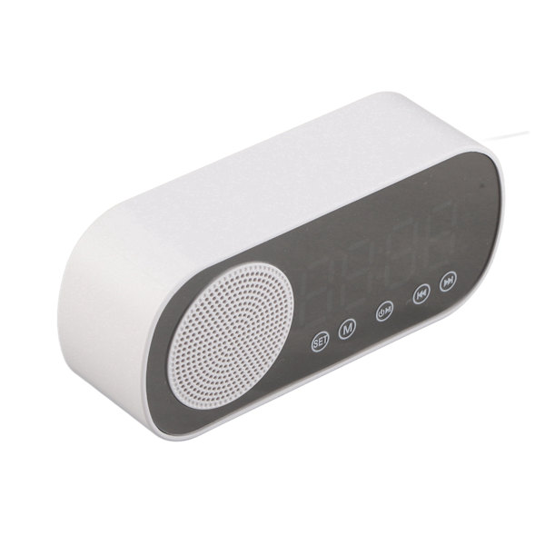 Digitaalinen herätyskello HIFI FM-radio Latautuva Bluetooth 5.0 kaiutin Peilikello lukemiseen ja matkustamiseen