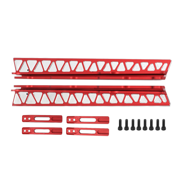 RC-bil Rock Sliders Hög Simulation Aluminiumlegering Professionell Metall Sidosteg för Axial SCX6 1/6 Jeep 10.4 tum Röd