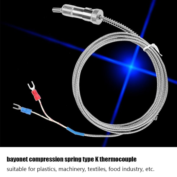 Bajonettityyppinen K-tyyppinen termoelementti lämpötila-anturilanka 0-400 ℃ (3 m)