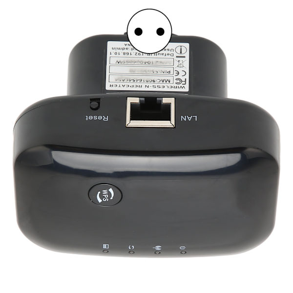 WIFI Extender 360 graders trådlös täckning 300Mbp 2,4Ghz LAN-port 2 lägen Pluggdesign WIFI Repeater för bärbar dator 100‑240VEU Plugg