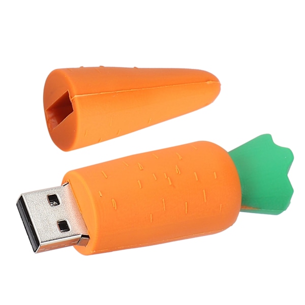 USB Flash Drive Tegneserie Stilfuld Gulerodsform Udseende Bærbar Lager Memory Stick 1GB
