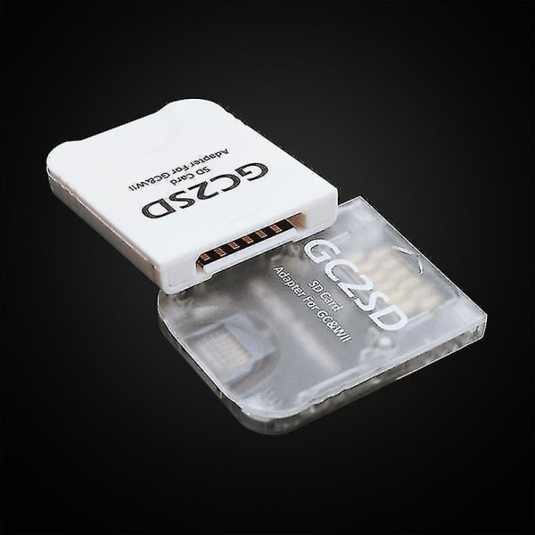För Gc2sd - SD-kortadapter för spelkonsoler Minneskortadapter Sd2sp2 (vit)