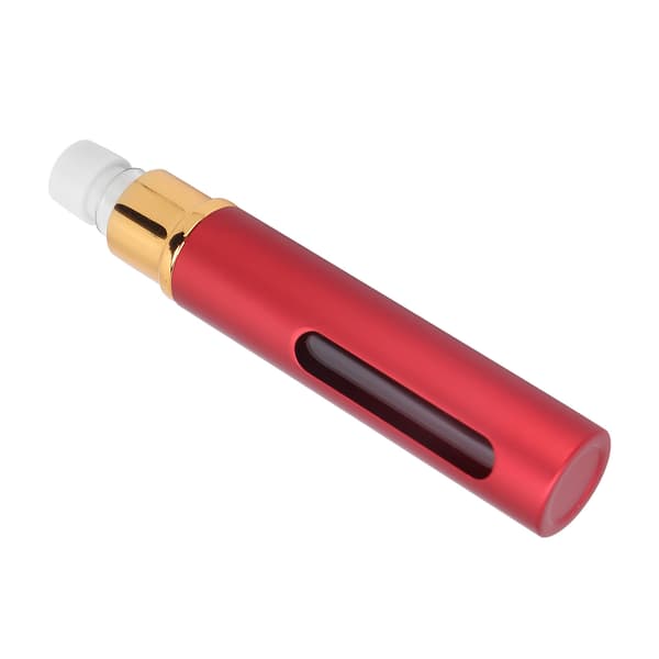 Mini påfyllbar parfymflaska Alumite Synlig Bärbar Läcksäker Tom Roll On-flaska 10ml Röd