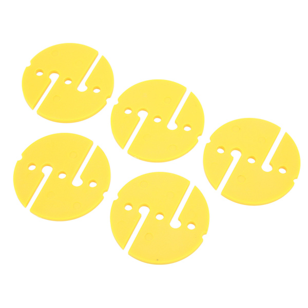 5 stk Dyklinjemarkør Grotte Dykmarkør Scuba Safety Rope Line Marker PVC rund form til undervandsgul