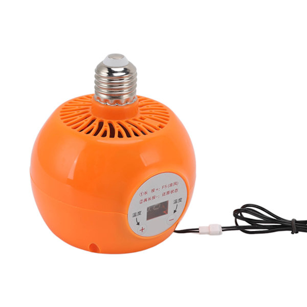 E27 Varmelampe Automatisk Konstant Temp Justerbar Fjerkrævarmelampe til Kaniner Kyllinger Ænder 150W 220V