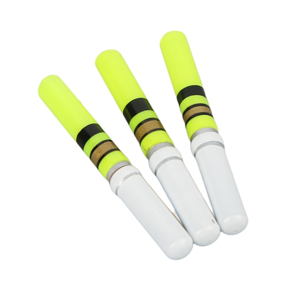 3 stk Sylindrisk Nattfiske LED Flyte Lysende Glødende Flyte Hale LED Light Stick Verktøy Grønn