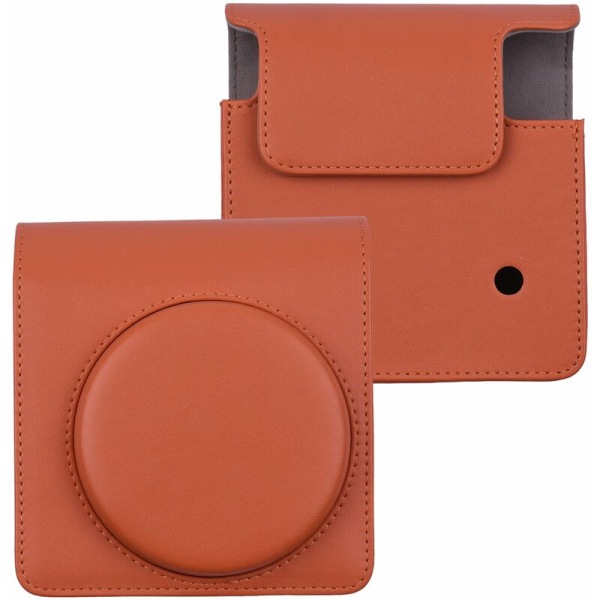 Bærbar Instant Camera Case Bæreveske i PU-skinn med skulderstropp Kompatibel med Fujifilm Fuji SQUARE SQ1 Instant Camera, modell: oransje