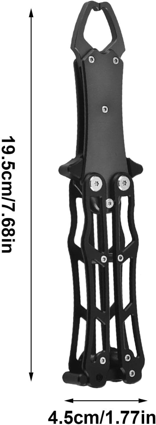 Fish Gripper & Equipment Organizer, Robust Fish Handling Tool, Hook Aid Black