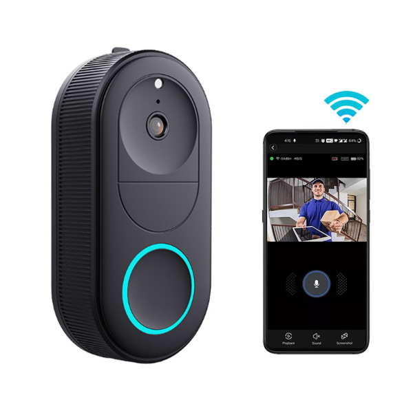 Trådløs smart dörrklocka, smart videotelefon Visual Intercom dörrklocka