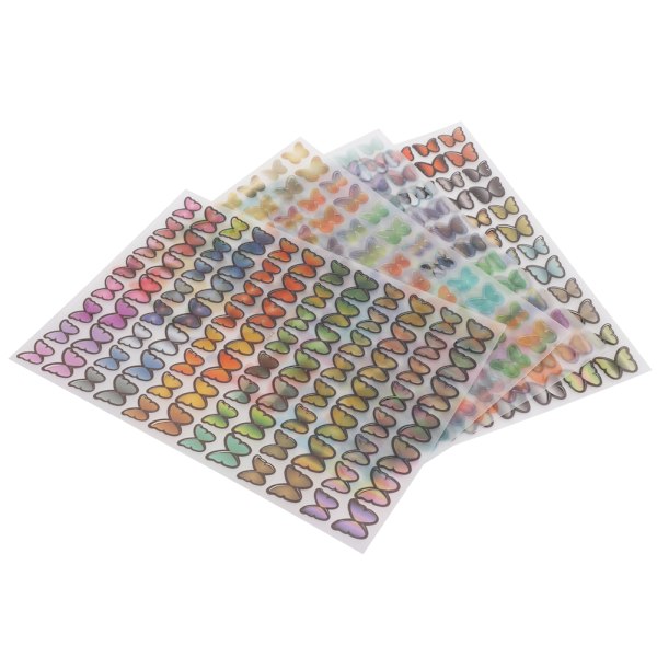 4 kpl Kynsien ja Korvien Lämpö kutistuva DIY Käsintehty 3D Perhonen Muotoinen Koriste