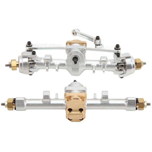 RC-metallinen etu- ja taka-akselisetti Axial SCX24 1/24 RC-auton päivitysosiin Tarvikkeet Hopea
