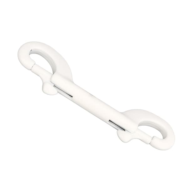 100 MM dobbeltendet Snap Dykkerkrog Quick Release 316 Rustfrit stål Dobbeltendet Snap Krog Kompatibel med Dykning BCD Hvid